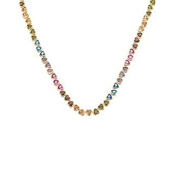 Juvell 18k Gold Flash Plated Topaz Necklace