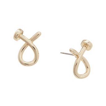 Juvell 18k Gold Flash Plated Nail Earrings