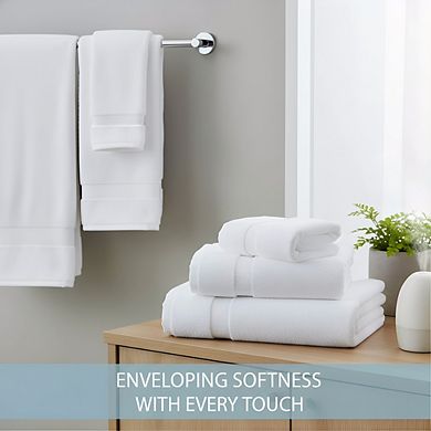 KSIZUIS 4-Pack 100% Cotton 27"x54"650GSM Bath Towels - Extra Absorbent Soft White