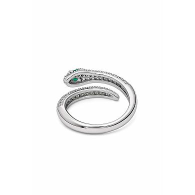 AGP PARIS Pavé Serpent Wrap Ring - Free Size
