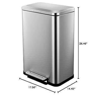 13-Gallon Tall Kitchen Garbage Can - Waterproof - Large Capacity for Travel - Durable Fabric
