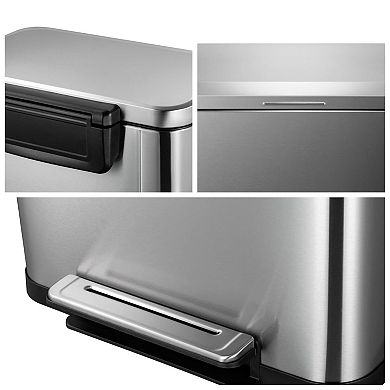 13-Gallon Tall Kitchen Garbage Can - Waterproof - Large Capacity for Travel - Durable Fabric