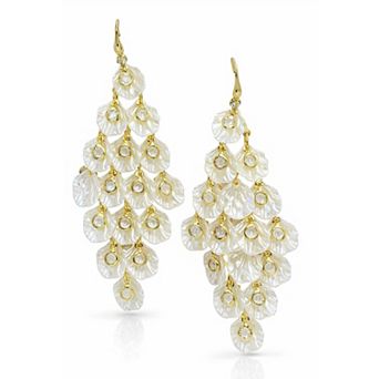 AGP PARIS Petal Cluster Chandelier Earrings