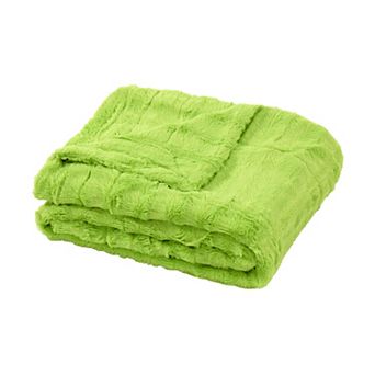 Home Soft Things Derby Double Sided Faux Fur Throw Blanket