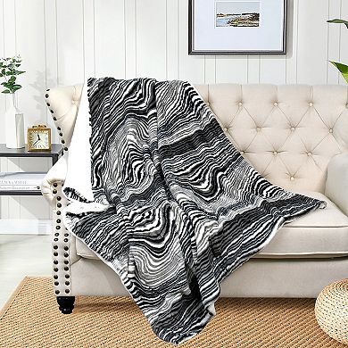 Home Soft Things Printed Faux Fur Throw Blanket