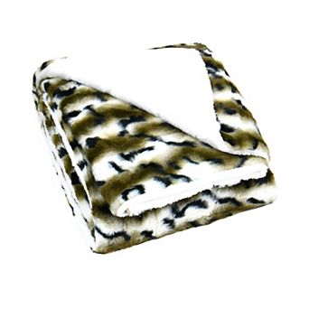 Home Soft Things Printed Faux Fur Throw Blanket