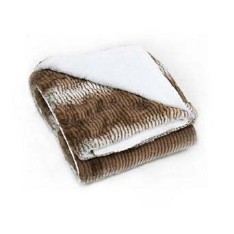 Home Soft Things Printed Faux Fur Throw Blanket