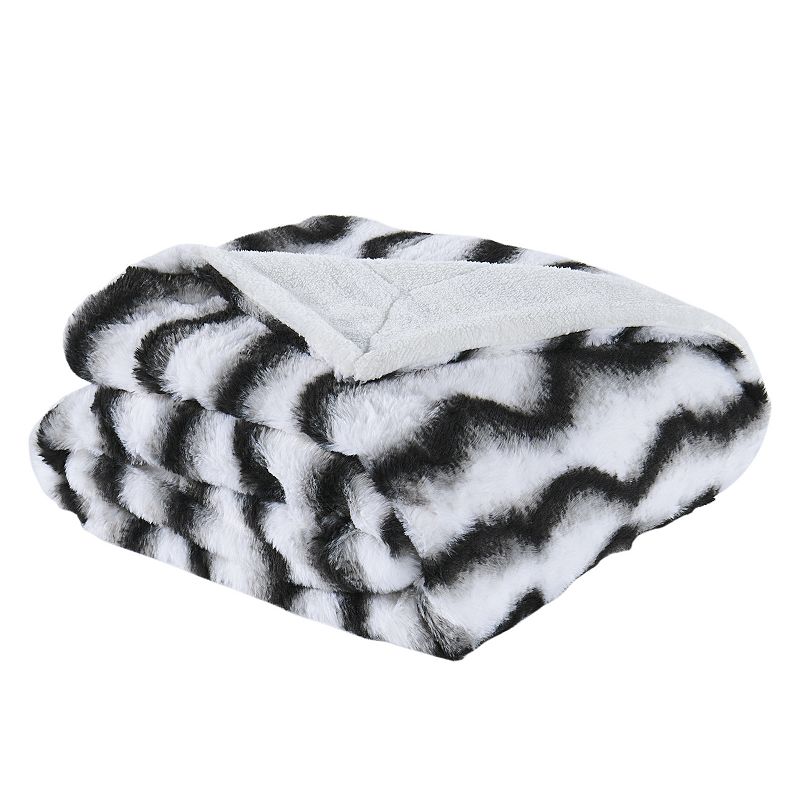 Home Soft Things Printed Faux Fur Throw Blanket, Irene