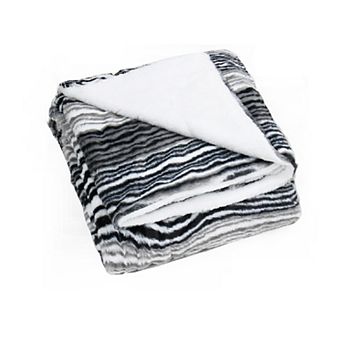 Home Soft Things Printed Faux Fur Throw Blanket
