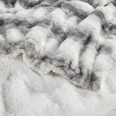Home Soft Things Shar Pei Stripe Faux Fur Throw Blanket