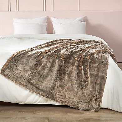 Home Soft Things Luxury Faux Fur Throw Blanket