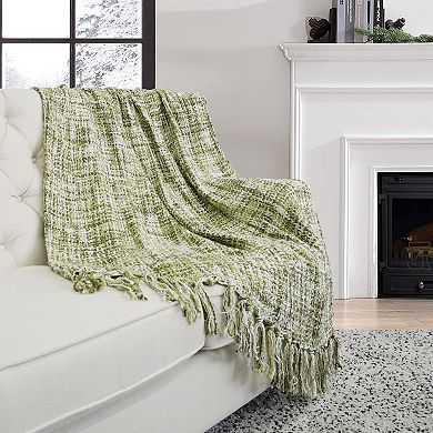 Home Soft Things Naga Knitted Tweed Throw Blanket