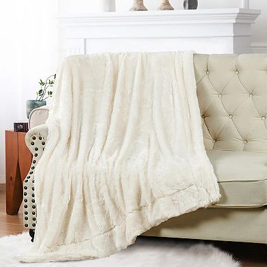 Home Soft Things Serengeti Double Sided Faux Fur Throw Blanket
