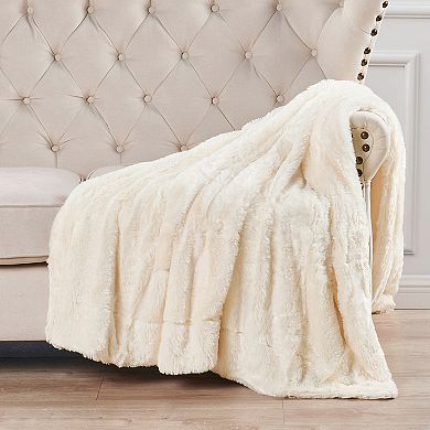 Home Soft Things Serengeti Double Sided Faux Fur Throw Blanket