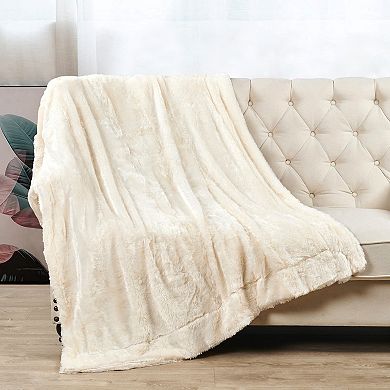 Home Soft Things Serengeti Double Sided Faux Fur Throw Blanket
