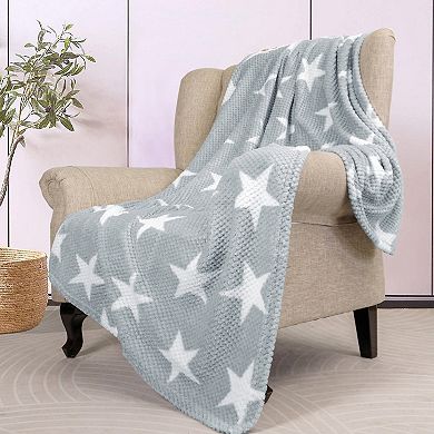 Home Soft Things Star Flannel Throw Blanket