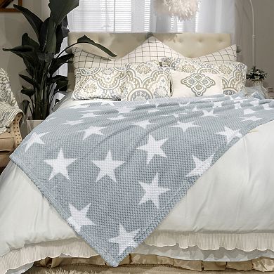 Home Soft Things Star Flannel Throw Blanket