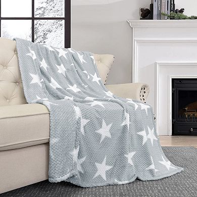 Home Soft Things Star Flannel Throw Blanket