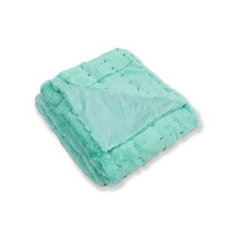 Home Soft Things Stitching Jacquard Faux Fur Throw Blanket