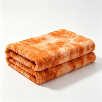 Home Soft Things Tie-Dye Double Sided Faux Fur Throw Blanket
