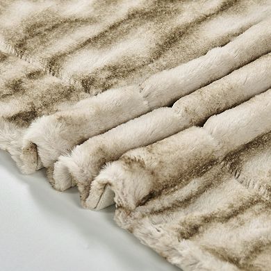 Home Soft Things Raccoon Faux Fur 3-Piece Throw Blanket Set