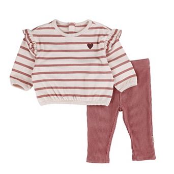 Baby Girl Huggies® Striped Ruffle Top & Leggings 2 pc Set