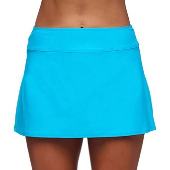 Women's N Solid Swimskirt With Built-In Panty Swim Bottoms
