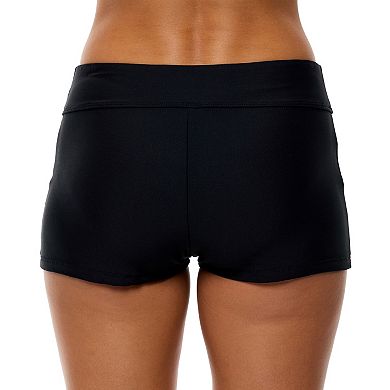 Women's N Solid Swim Bottoms with Built-In Panty