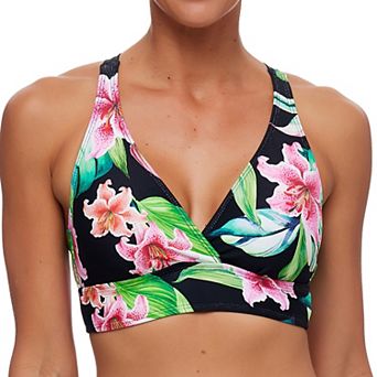 Women's N Surplice Wrap V-Neck Sport Tankini Swim Top