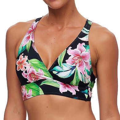 Women's N Surplice Wrap V-Neck Sport Tankini Swim Top