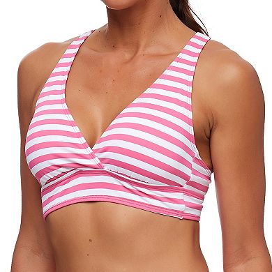 Women's N Surplice Wrap V-Neck Sport Bikini Swim Top