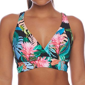 Women's N Surplice Wrap V-Neck Sport Bikini Swim Top