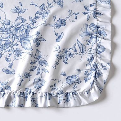 Madison Park Essentials Adele Floral Ruffle Shower Curtain with Hooks