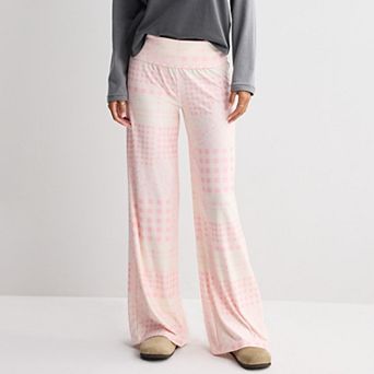 Juniors' Ditsy Patch Foldover Pants