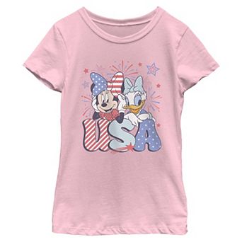 Girls 7-16 Disney's Minnie Mouse & Daisy Duck USA Celebration Graphic Tee