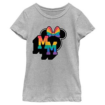 Girls 6-16 Disney’s Minnie Mouse Rainbow Initials Graphic Tee