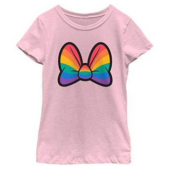 Girls 6-16 Disney's Minnie Mouse Rainbow Print Bow Graphic Tee