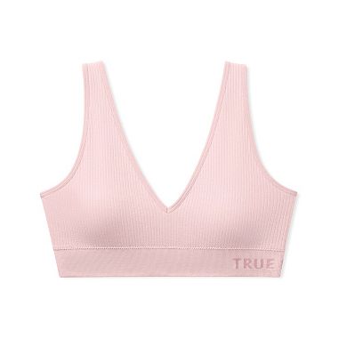 TRUE Soft Form Seamless Ribbed Wireless V-Neck Bra