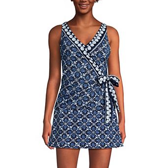 Petite Lands' End Side Tie Tankini Swim Top