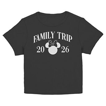Juniors' Disney's Minnie Mouse Family Trip 2026 Graphic Baby Tee