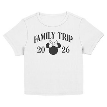 Juniors' Disney's Minnie Mouse Family Trip 2026 Graphic Baby Tee