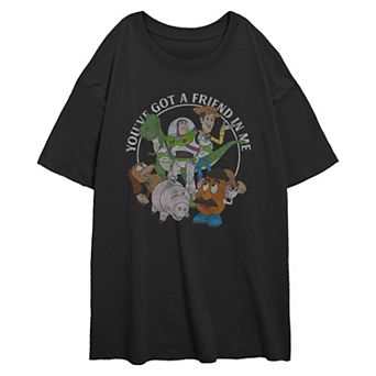 Juniors' Disney / Pixar's Toy Story 5 You've Got A Friend In Me Oversized Graphic Tee