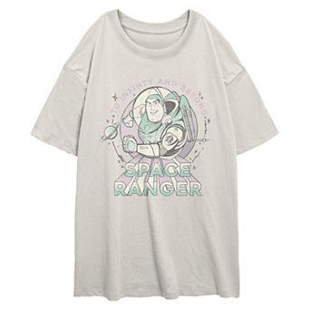 Juniors' Disney / Pixar's Toy Story 5 Buzz Lightyear Space Ranger Oversized Graphic Tee