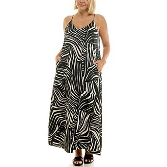 Women's Nicole Miller Printed Satin Maxi Slip Dress