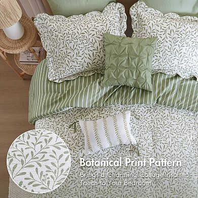 Madison Park Eamon 5-Piece Printed Reversible Comforter Set with Coordinating Throw Pillows