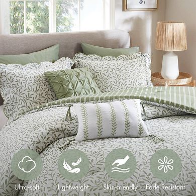 Madison Park Eamon 5-Piece Printed Reversible Comforter Set with Coordinating Throw Pillows