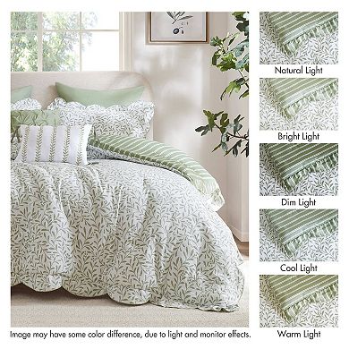 Madison Park Eamon 5-Piece Printed Reversible Comforter Set with Coordinating Throw Pillows