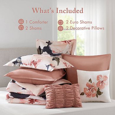 Madison Park Ananda 7-Piece Textured Comforter Set with Coordinating Throw Pillows