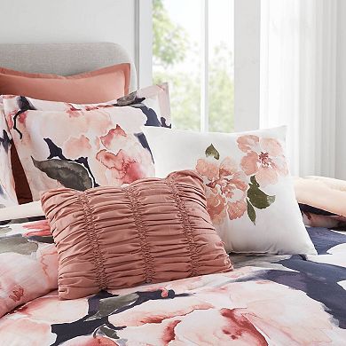 Madison Park Ananda 7-Piece Textured Comforter Set with Coordinating Throw Pillows