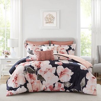 Madison Park Ananda 7 pc Textured Comforter Set with Coordinating Throw Pillows